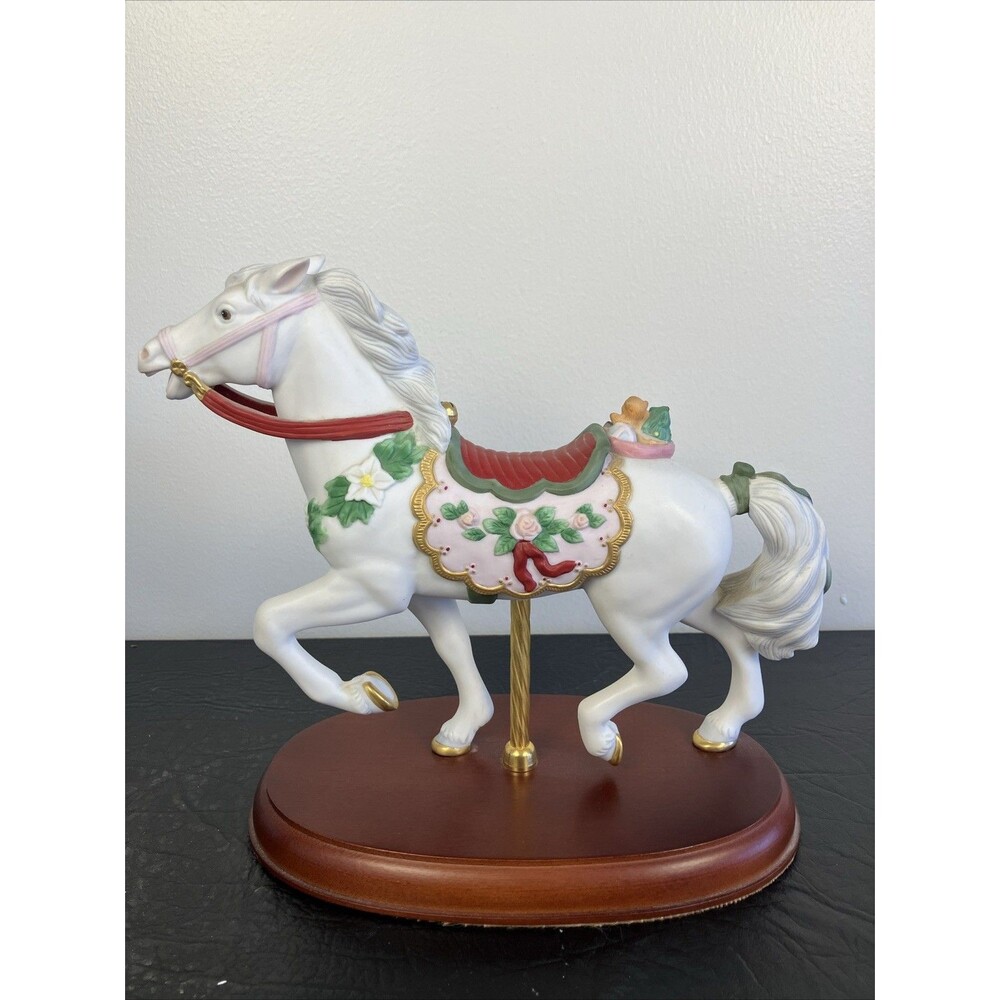 Lenox 1993 The Christmas Carousel Horse Fine Porcelain Original Box 24K Gold